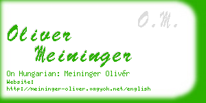 oliver meininger business card